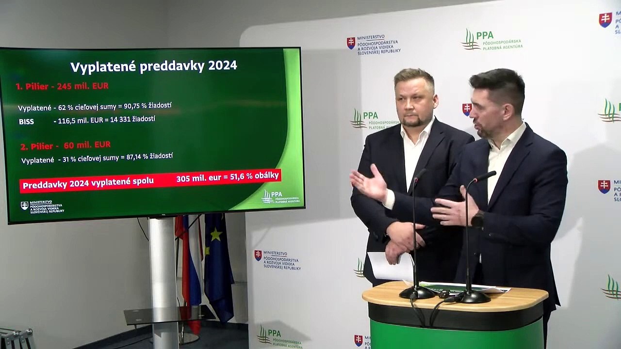 ZÁZNAM: R. Takáč: PPA vyplatila poľnohospodárom zálohové platby v sume 305 miliónov eur