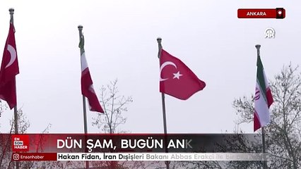 Hakan Fidan, İran Dışişleri Bakanı Abbas Erakçi ile bir araya geldi