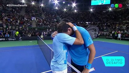 Djokovic y Sabatini, mano a mano en la despedida de Del Potro