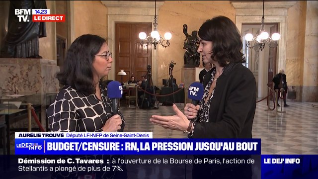 Menace de censure de Michel Barnier: Stop à cette comédie! Le RN nous fait perdre du temps , dénonce Aurélie Trouvé, députée LFI