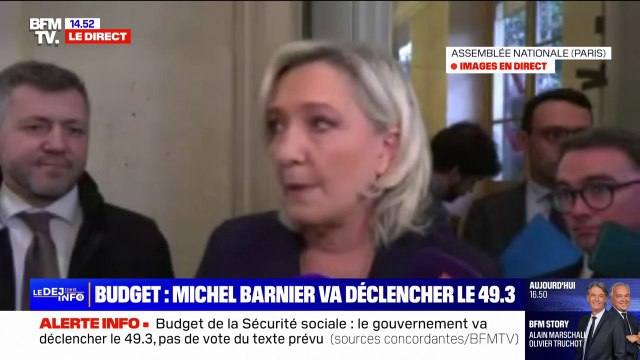 Marine Le Pen: Nous avons déposé un amendement sur le renoncement à la désindexation des retraites. À charge pour le gouvernement de l'accepter ou de ne pas l'accepter