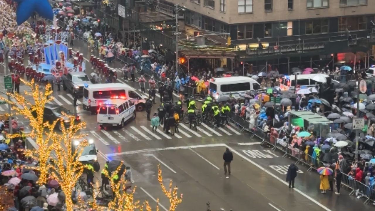 Protesters halt Macy's Thanksgiving Parade to address genocide concerns *Police Intervention!*