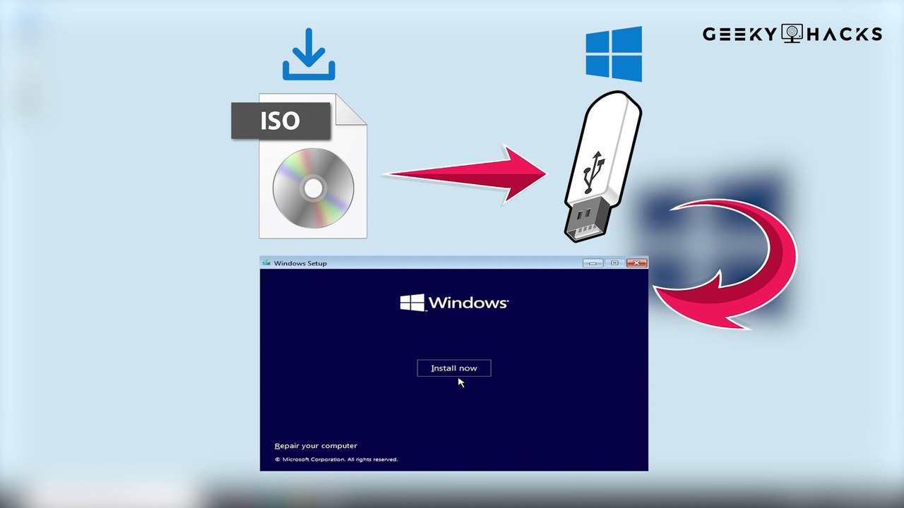 How To Create a Windows Bootable USB drive and Install Windows