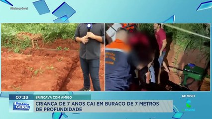 Garoto de 7 anos cai em buraco de obra em Nova Odessa