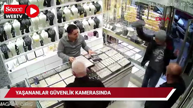 Fatih'te güpegündüz kaldırım taşıyla tezgahını kırdığı kuyumcuyu soymaya kalktı