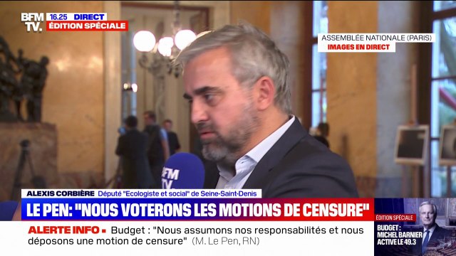 Censure du gouvernement : Il y aura un budget et il n'y aura pas de catastrophe , rassure Alexis Corbière