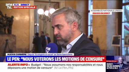Censure du gouvernement : "Il y aura un budget et il n'y aura pas de catastrophe", rassure Alexis Corbière