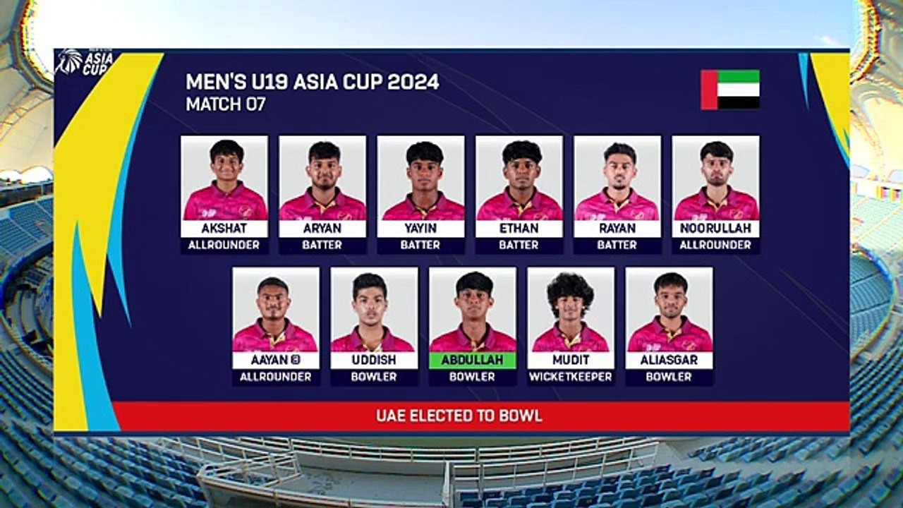 Pakistan U19 vs UAE U19 _ Match 7 _ ACC Men s U19 Asia Cup