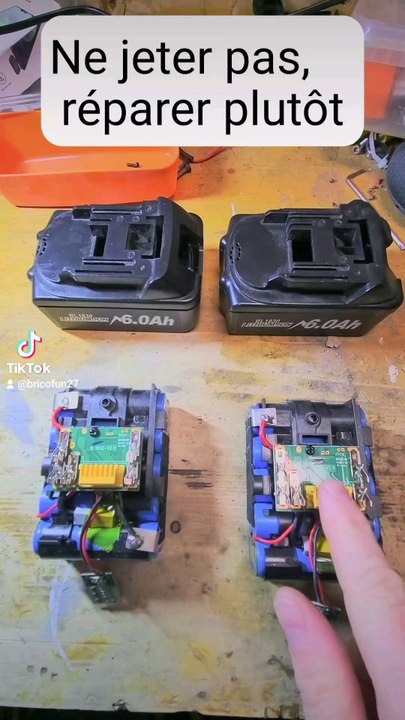 Réparation d'une batterie pour outil Makita