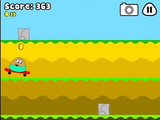 Pou Cliff Dash – Dodge, Swipe, and Keep Going! ⚡⬆️⬇️