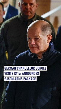 German Chancellor Scholz Visits Kyiv: Announces €650M Arms Package
