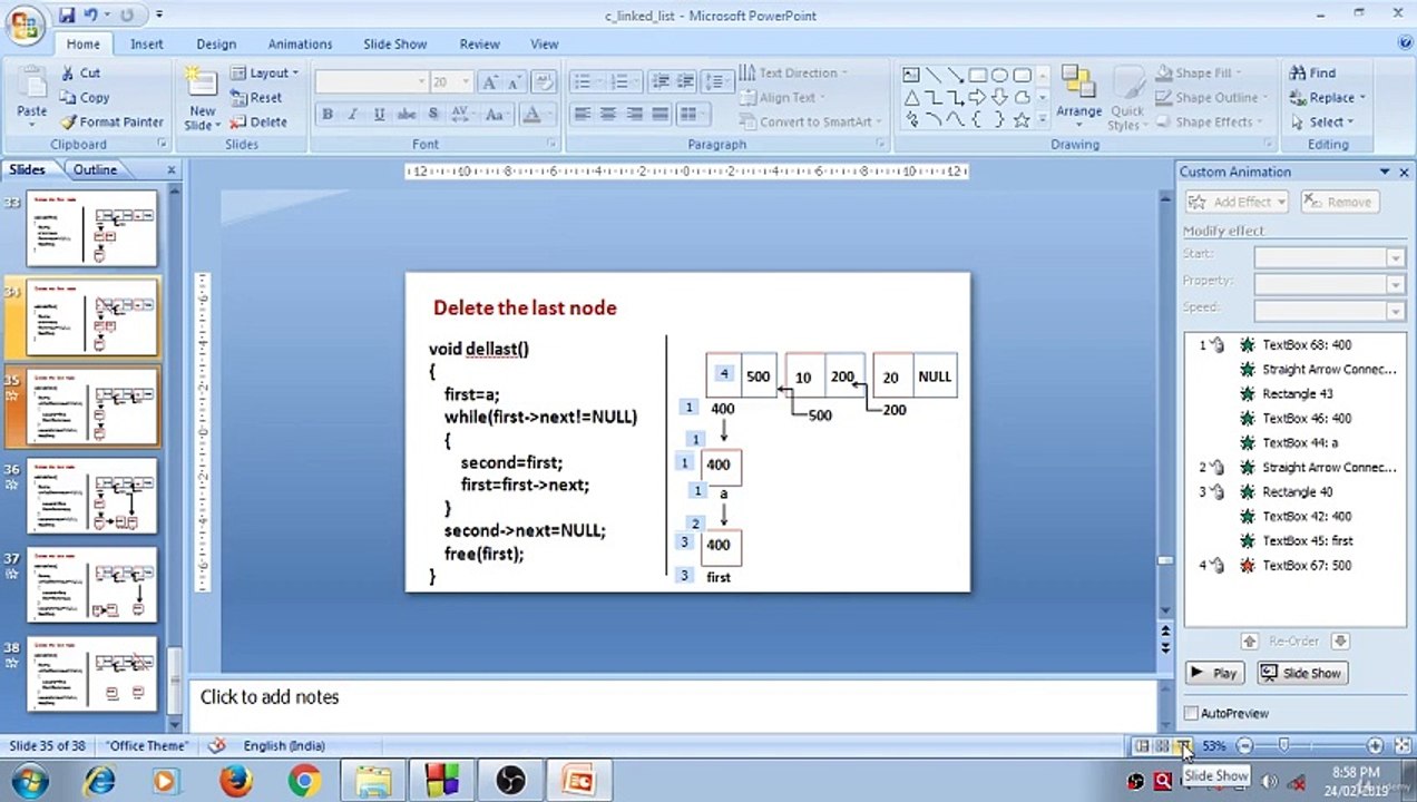 Learn Programming Technique C to Master Skills - Linked List ( Delete Last Node Program ) Continue