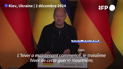 L'Allemagne ne laissera pas les Ukrainiens "geler" cet hiver, assure Scholz à Kiev