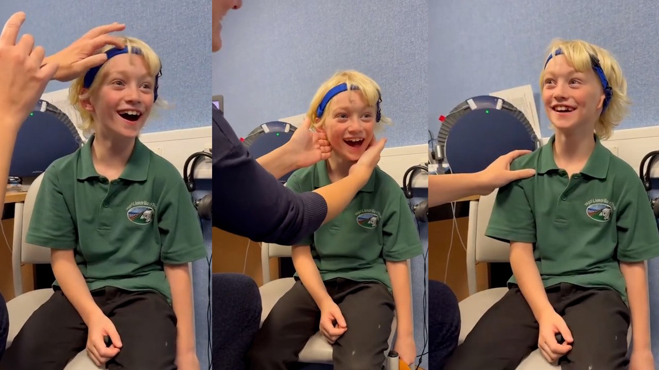 Boy Born Without Ear Reacts to Hearing Aid
