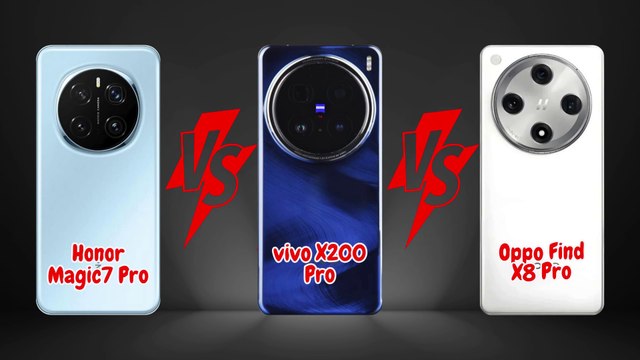 Honor Magic7 Pro vs vivo X200 Pro vs Oppo Find X8 Pro