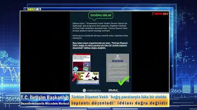 Türkiye Diyanet Vakfı 'bağış paralarıyla lüks bir otelde toplantı düzenledi' iddiası doğru değildir