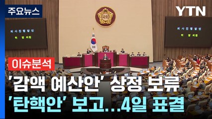 [뉴스NIGHT]  '감액 예산안' 상정 보류...'탄핵안' 보고...4일 표결 / YTN