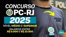 Concurso da Polícia Civil do Rio de Janeiro 2025: São esperados cargos para nível médio e superior com ótimos salários