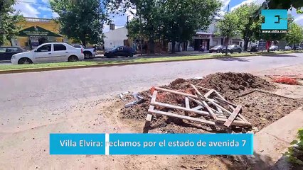 Villa Elvira reclamos por el estado de avenida 7