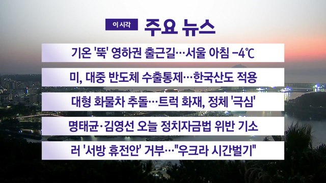 [YTN 실시간 뉴스] 기온 '뚝' 영하권 출근길…서울 아침 -4℃ / YTN