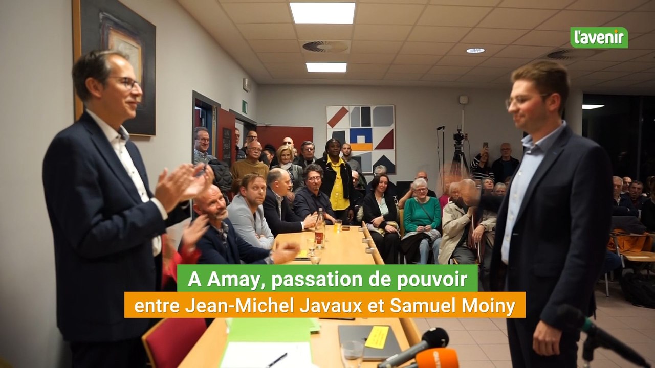 A Amay, passation de pouvoir entre Jean-Michel Javaux et Samuel Moiny