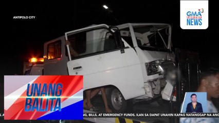 L300 van at 2 motorsiklo, inararo ng truck; bumangga rin sa poste at concrete wall | Unang Balita
