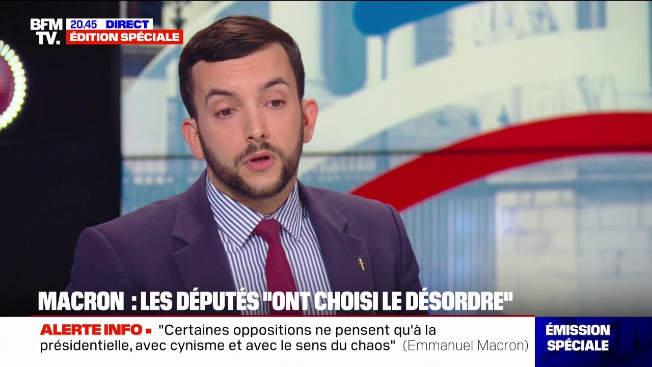Jean-Philippe Tanguy (RN): "Par son allocution, M. Macron a démissionné de ses responsabilités"