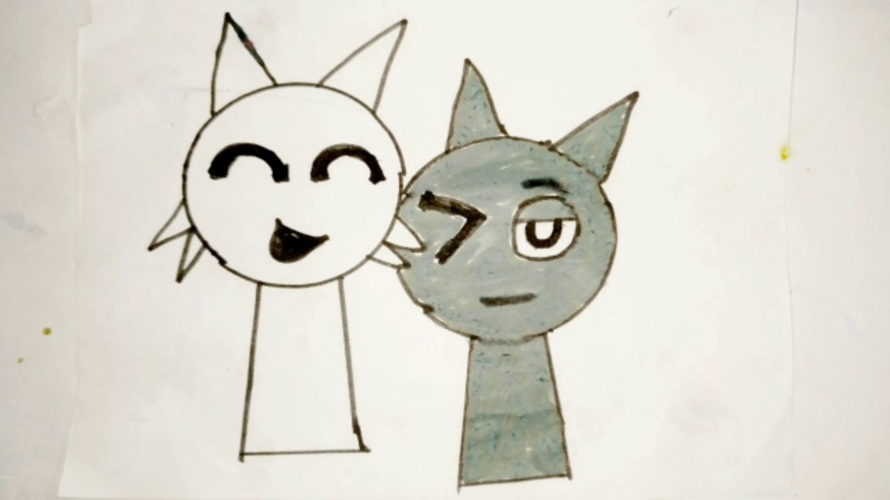 How  to draw Wenda x Gray Incredible Sprunki