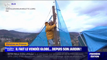 "J'y reste 22h sur 24": depuis son bateau installé dans son jardin, ce retraité participe au Vendée Globe en ligne