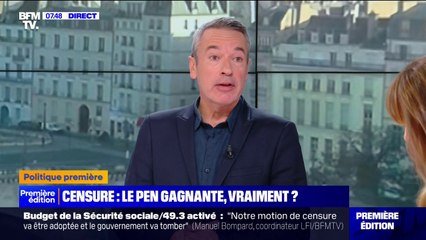 ÉDITO -  Censure du gouvernement: "Il faudra choisir un jour au RN entre la radicalité et la crédibilité"