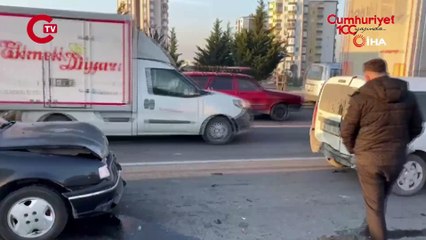 Kayseri'de zincirleme kaza... 3 araç birbirine girdi: 2 yaralı