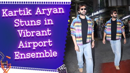 Kartik Aryan Spotted at Mumbai Airport Arrival in Stylish Way