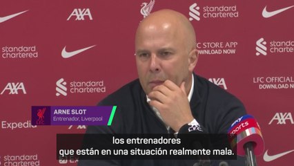 Slot sobre Guardiola: "No hay que sentir lástima por él"