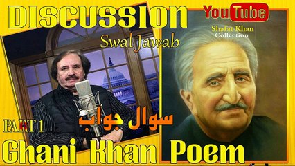 Sardar Ali Takkar Discussion Ghani Khan Nazam ( سوال او جواب ) PART 1  سردار علۍ ټکر ډيسکشن غنۍ خان نظم