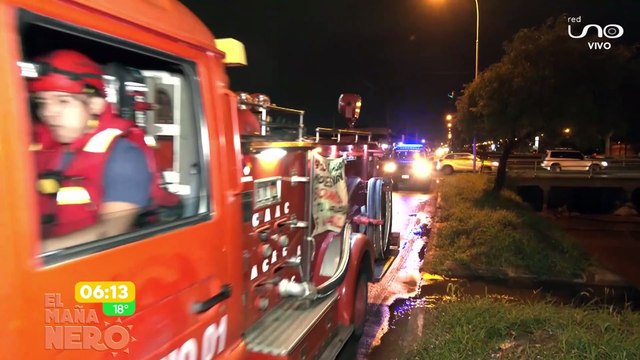 SCZ BOMBEROS REALIZAN BUSQUEDA DEL CUERPO AHOGADO.