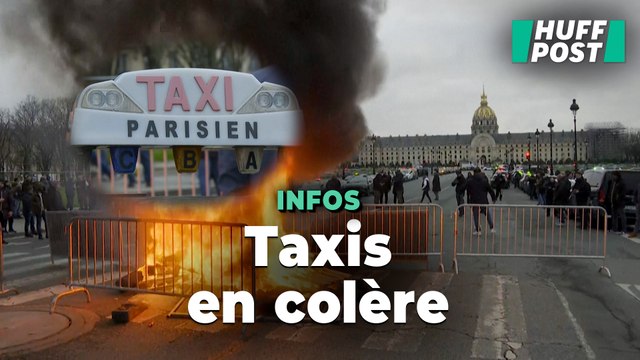 Pourquoi des centaines de taxis manifestent devant l’Assemblée nationale et à Lyon