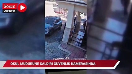 Okul müdürünün darbedilmesi güvenlik kamerasında