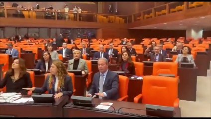 Meclis'te Dem Parti grubu 'kayyımı' protesto etti