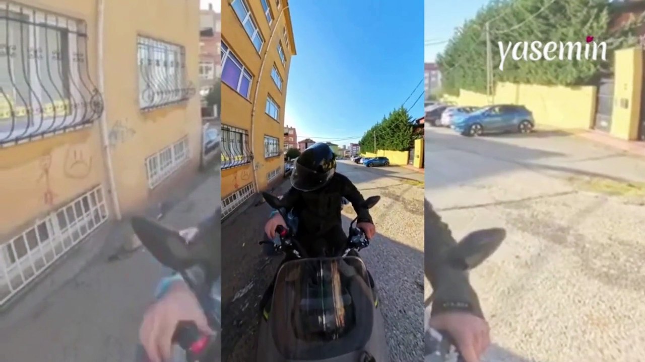 Yokuş çıkmaya çalışan yaşlı adama yardım eden motorcu: "İyi insanlar iyi ki varlar"