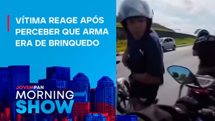 Câmera FLAGRA tentativa de ROUBO de MOTO em avenida de SP; SAIBA MAIS