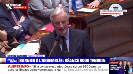 Lors des Questions au gouvernement, Michel Barnier demande du "respect" et regrette que "l'Assemblée nationale ait en effet bien changé"