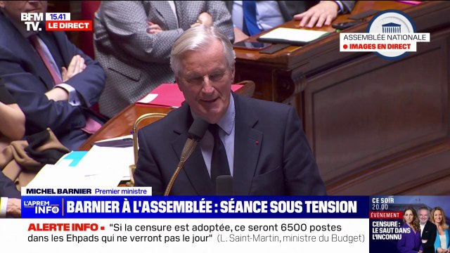 Lors des Questions au gouvernement, Michel Barnier demande du respect et regrette que l'Assemblée nationale ait en effet bien changé