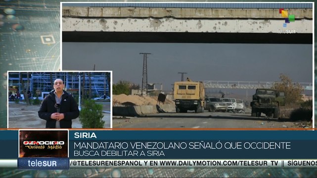Pdte. Sirio denunció las agresiones terroristas en Alepo