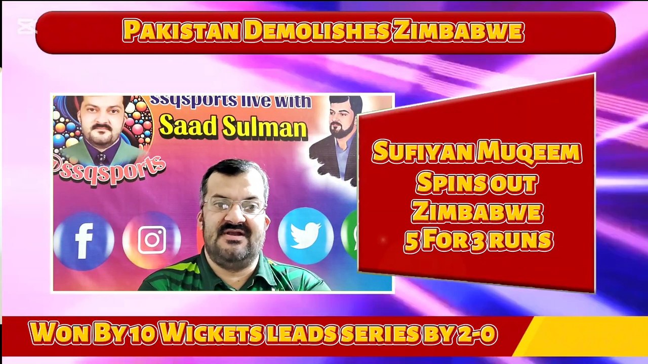 Pakistan Won T20i Series By Defeating Zimbabwe In 2nd T20I | Sufiyan Muqeem Demolishes Zimbabwe
