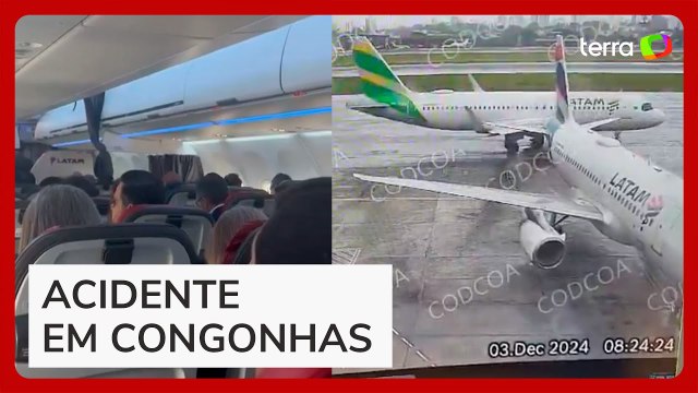Vídeo mostra colisão entre aviões da Latam durante taxiamento no aeroporto de Congonhas