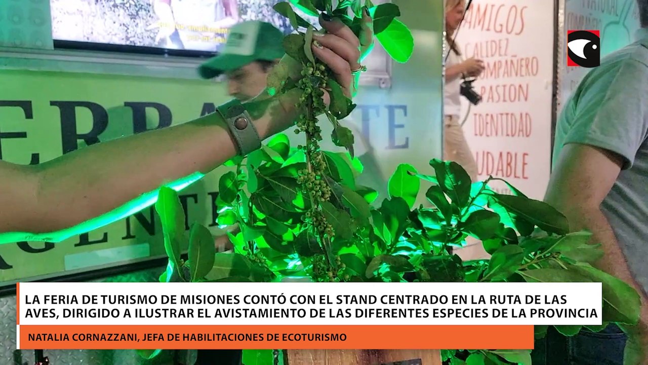 La Feria de Turismo de Misiones contó con el stand centrado en la Ruta de las Aves, dirigido a ilustrar el avistamiento de las diferentes especies de la provincia