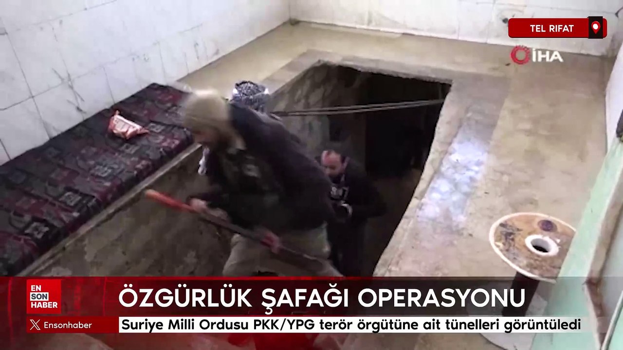 Suriye Milli Ordusu PKK/YPG terör örgütüne ait tünelleri görüntüledi