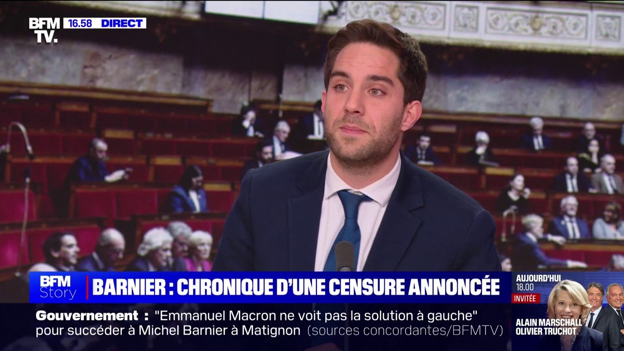 Vote de la motion de censure déposée par le NFP: "Il n'y a pas d'alliance" avec la gauche, assure Thomas Ménagé (RN)
