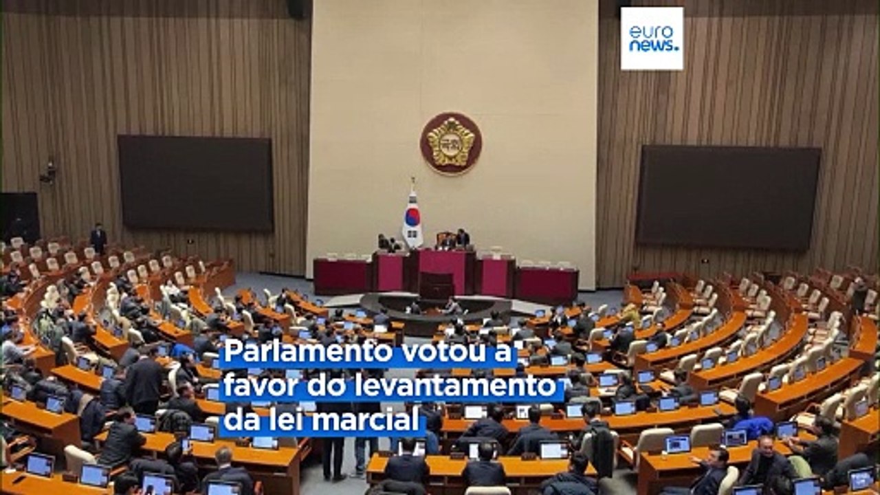 Presidente da Coreia do Sul vai revogar a lei marcial depois de decreto ser rejeitado no parlamento