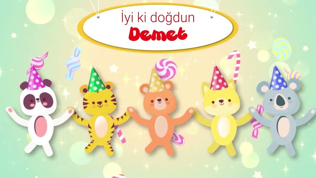 İyi ki Doğdun DEMET - İsme Özel Çocuk Doğum Gün...